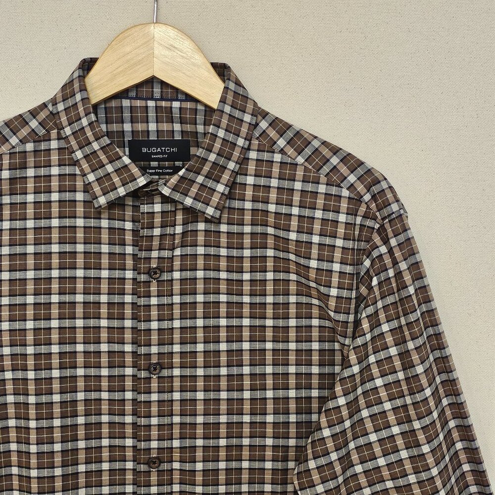 Bugatchi Super Fine Cotton Shaped Fit Button Down M
